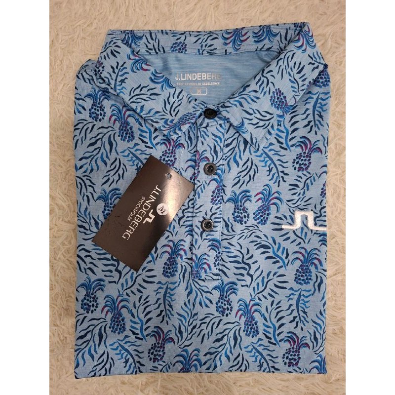 SHORT SLEEVE GOLF SHIRT MEN T-SHIRT J. ลินเดอเบิร์ก