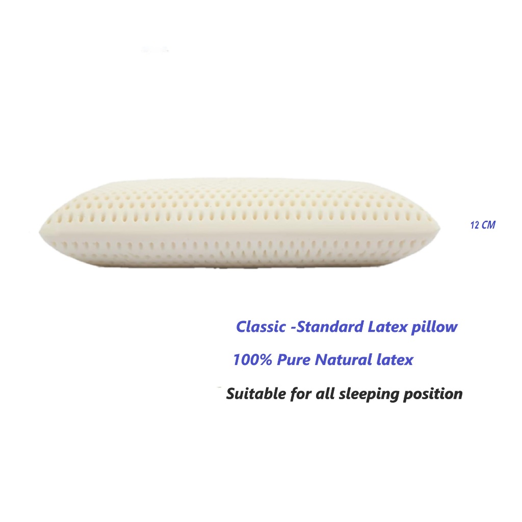 Mamalatex - หมอนคลาสสิกน้ํายางธรรมชาติ 100% 12CM Extra Firm High Density Pure Latex