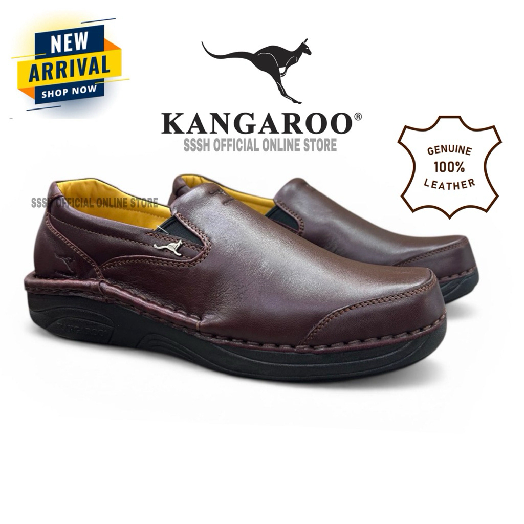 KANGAROO@ LEATHER Men SOFT and COMFORT SlipOn Shoes 6066