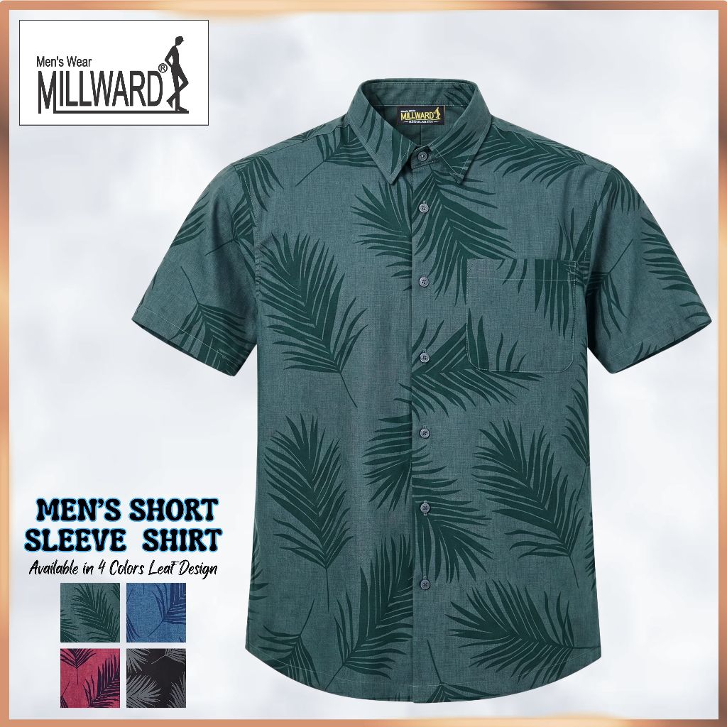 ยี่ห้อ MILLLOWARD เสื้อเชิ้ตแขนสั้นผู้ชาย (M–4XL) / เสื้อเชิ้ตแขนสั้นผู้ชาย (M–4XL)