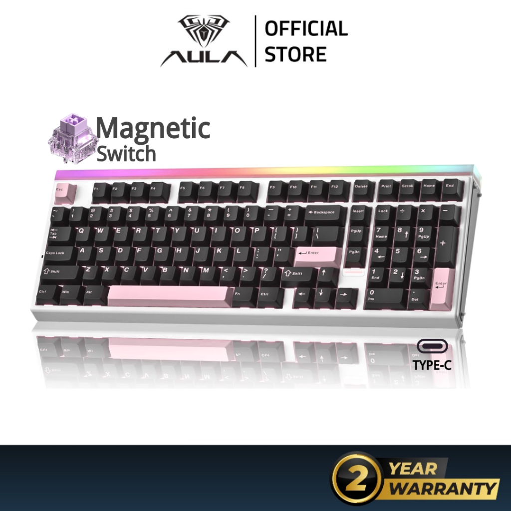 AULA HERO 99 Magnetic Gaming Keyboard Hall Effect Rapid Trigger RGB Web Driver 8K Polling Rate
