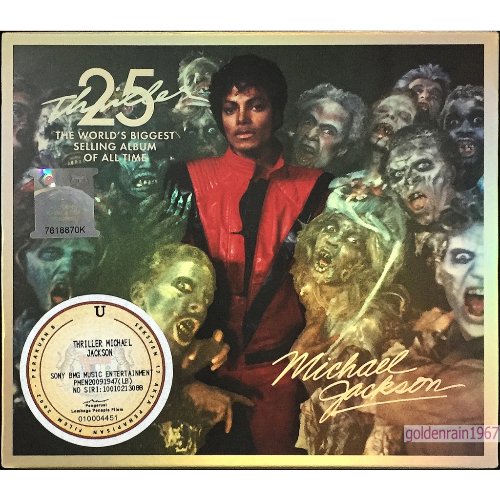 MICHAEL JACKSON - 25th Anniversary THRILLER 2008 SONY MUSIC DELUXE CD+DVD SET + 2D SLIPCASE