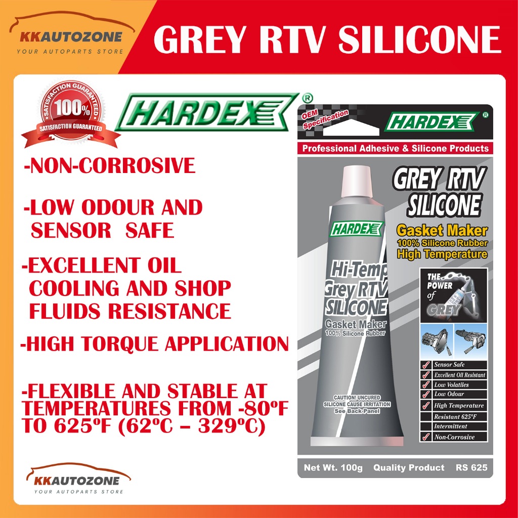 HARDEX GREY RTV SILICONE GASKET MAKER RS 625 100g