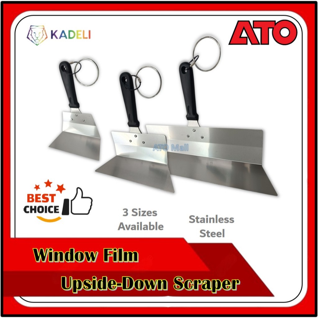 KADELI สแตนเลสหน้าต่างฟิล์ม Inverted-Down Scraper Professional Speed Loader Window Tinting ฟิล์มติดต
