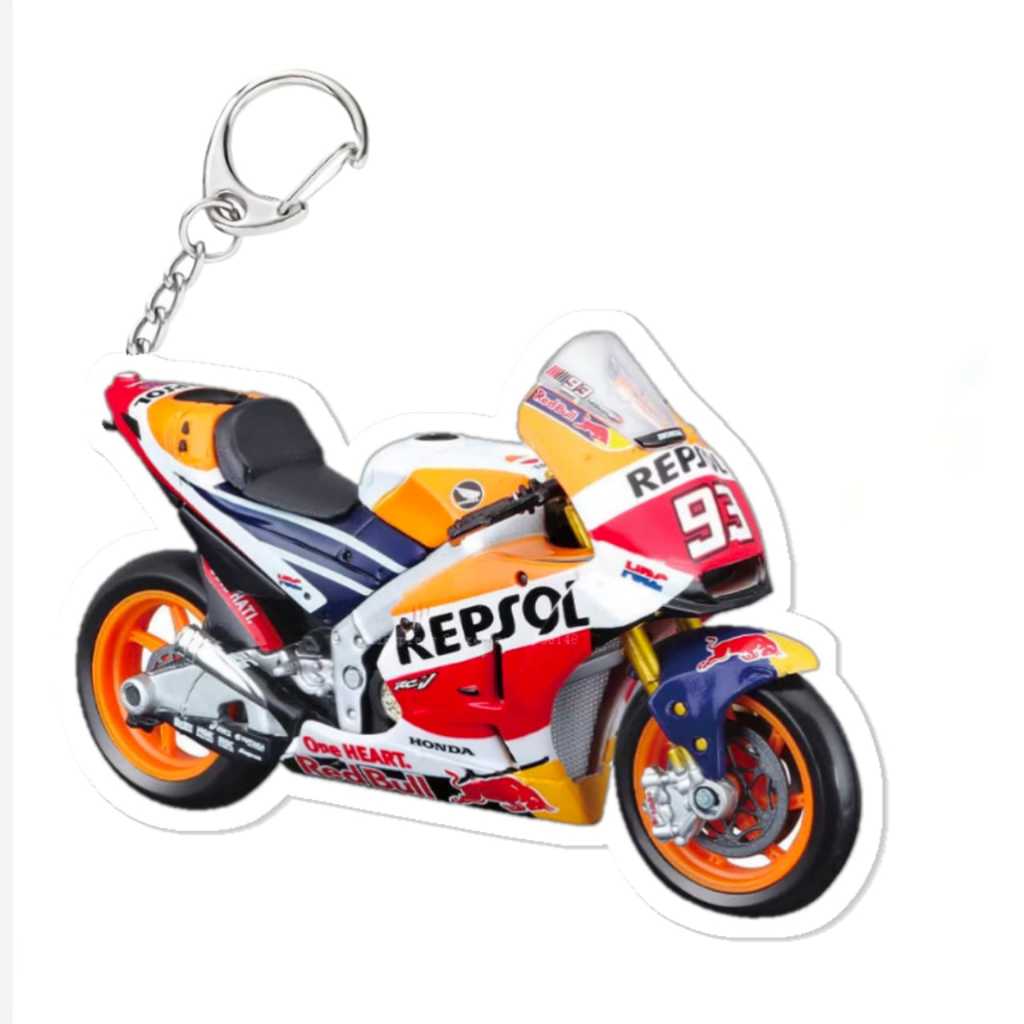 Maisto Honda RC213V Repsol รถจักรยานยนต์อะคริลิคพวงกุญแจ Key Holder