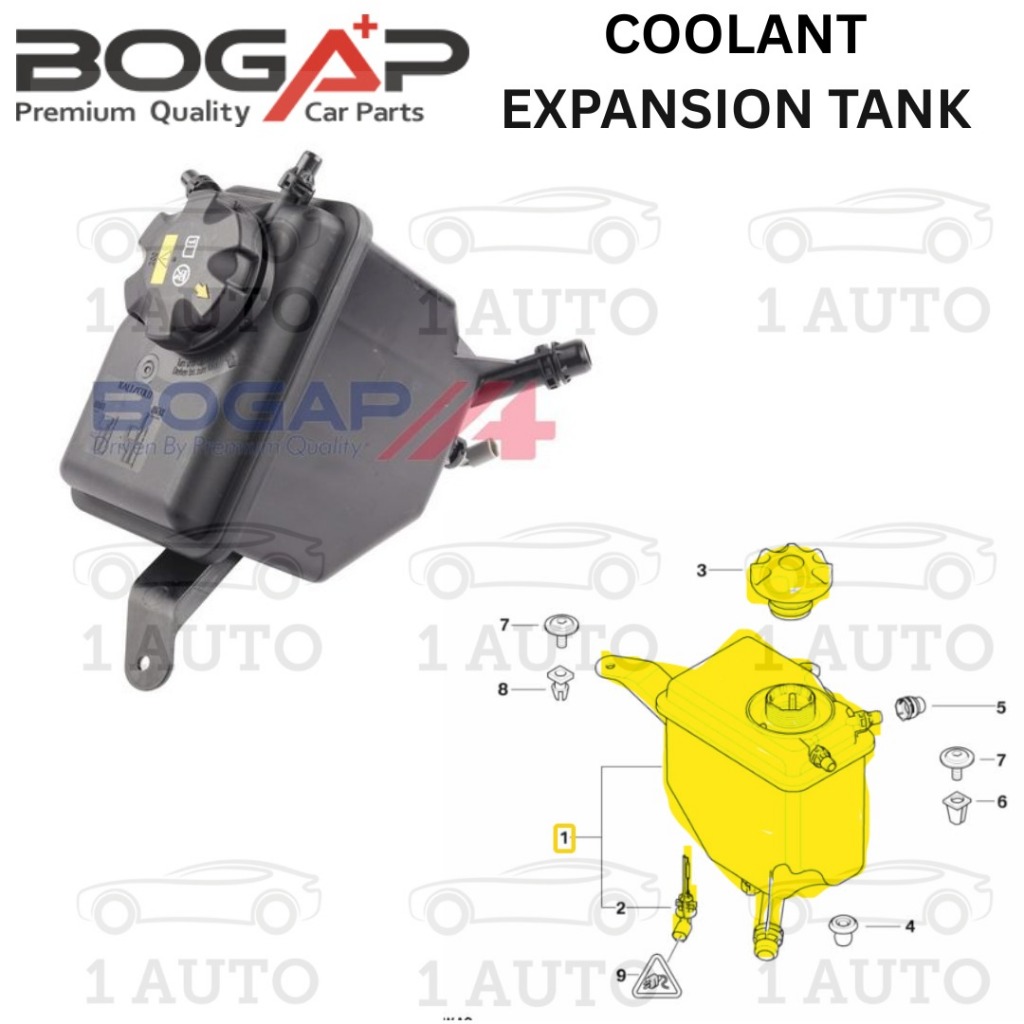 BOGAP COOLANT EXPANSION TANK BMW E60 520i 523i 525i 530i E63 E64 630i 645i