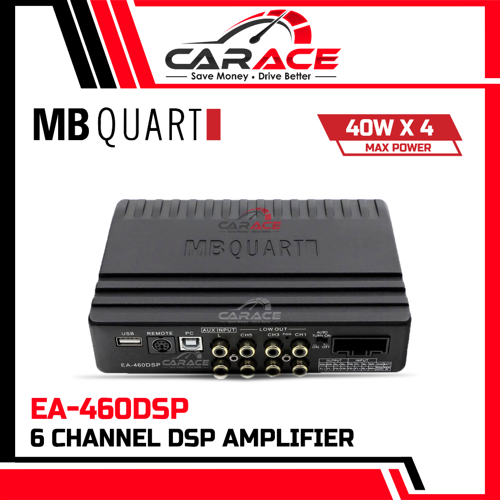 MB Quart DSP Kereta 6CH DSP เครื่องขยายสัญญาณดิจิตอล 6 ช่องเครื่องขยายเสียงในตัว EA-460DSP