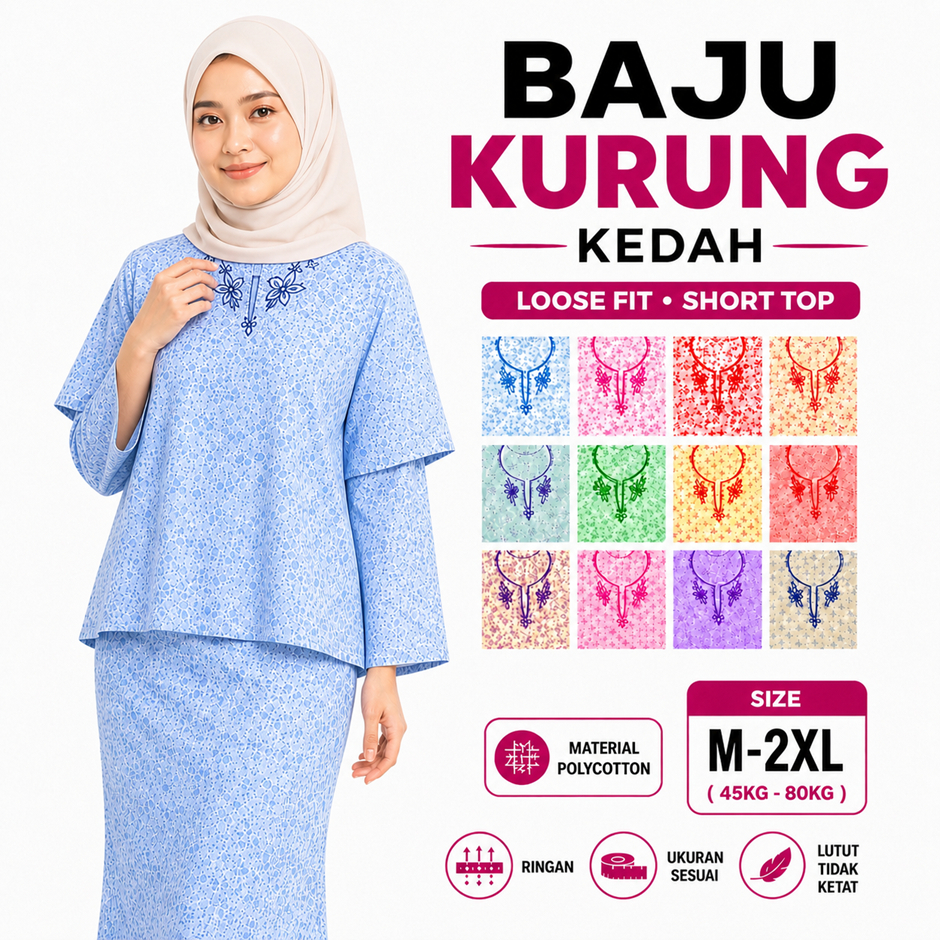 [M-2XL] Kedah Kurung Dress/ Batik Kedah Dress/ Plus Size Opah Dress/ Opah Dress/ Kedah Dress