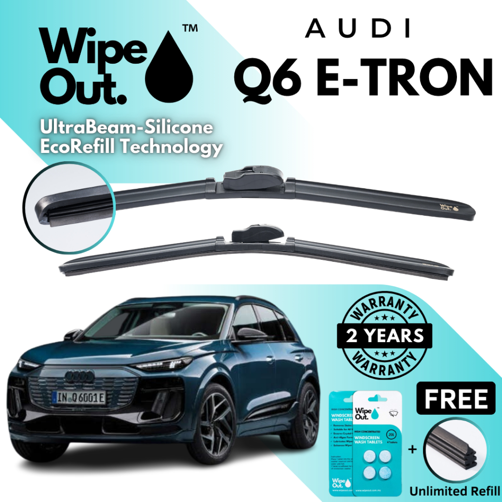 [PREMIER] WipeOut UltraBeam Silicone EcoRefill-Technology Wiper AUDI Q6 E-TRON (ชุดหน้า)