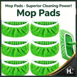 4PCS Mop Pads Refill for Sweeper Mop-Dry Sweeping Cloths&Wet Mopping Cloths Washable for Household Cleaning Easy Install