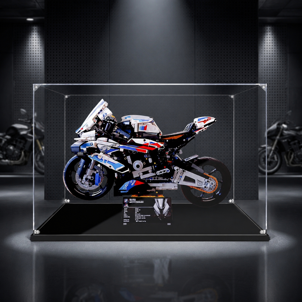 อะคริลิคสําหรับ Lego 42130 BMW M 1000 RR กันฝุ่น Clear Kotak Pameran มอเตอร์ Habuk Proof