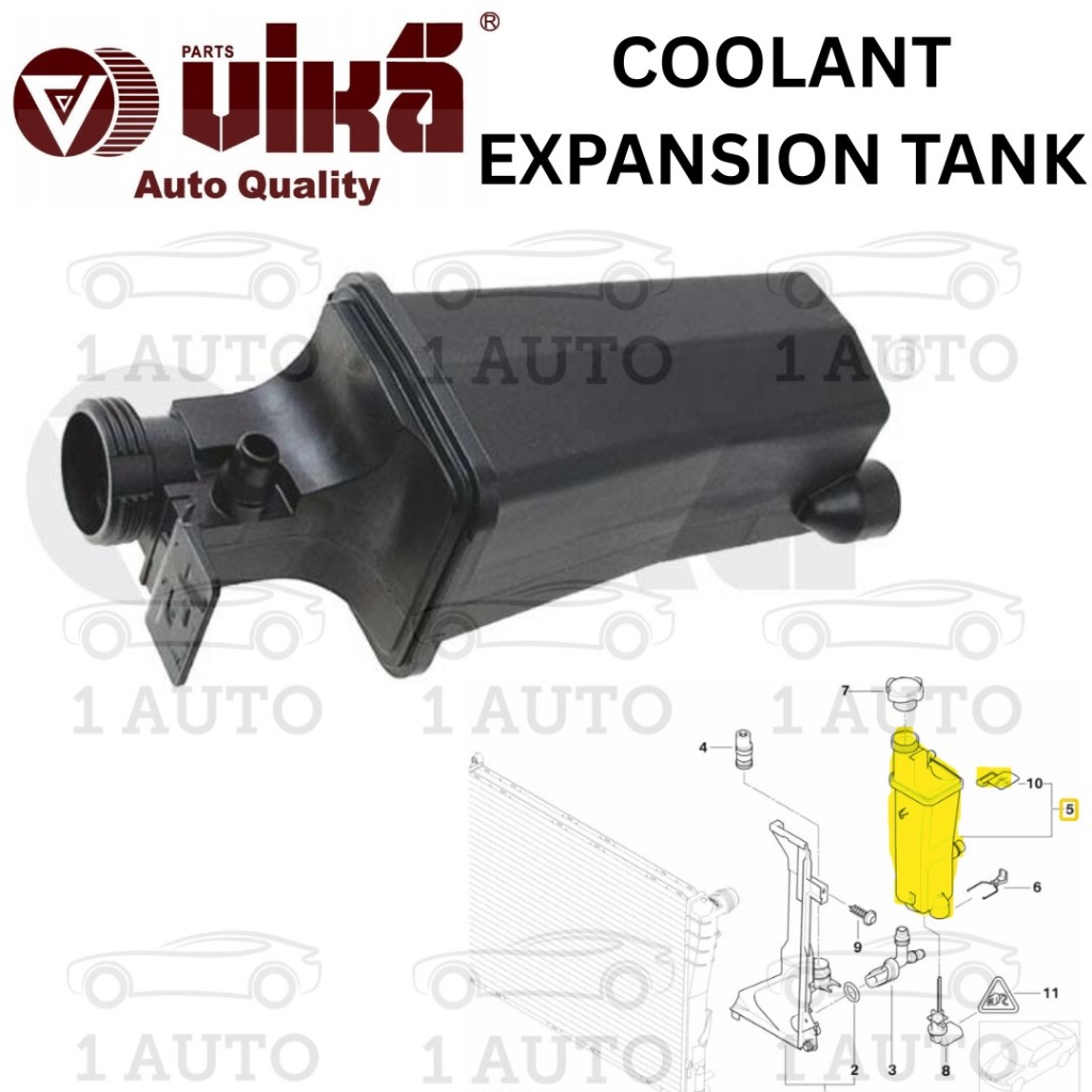 VIKA COOLANT EXPANSION TANK BMW E46 318i M43 เครื่องยนต์ 1.9 E53 3.0d M57 ดีเซล