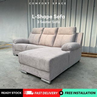 🔥Free Install🔥 Comfort Space - Aspen 3 Seater L Shape Velvet Fabric Sofa | Ruang Tamu  沙发 149-10/149-30