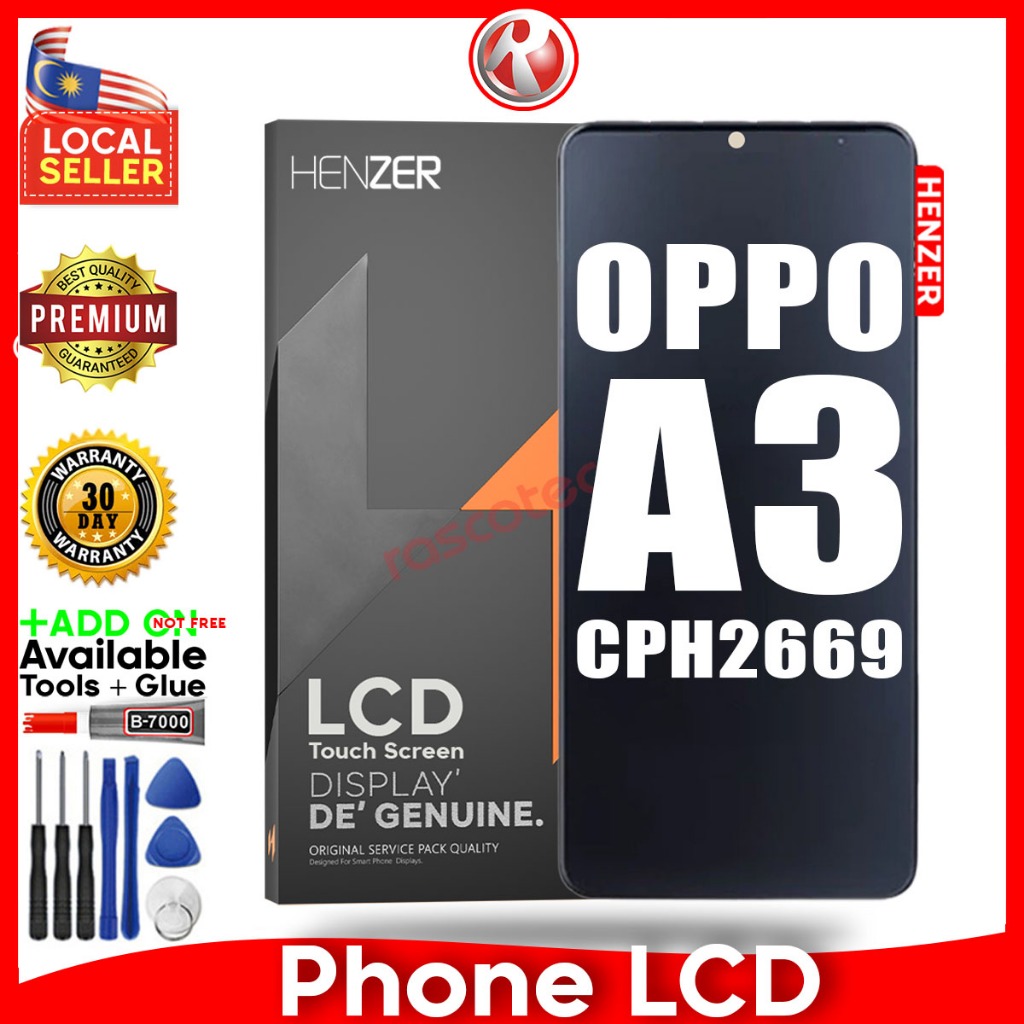 ORG HENZER จอแสดงผล LCD สําหรับ OPPO A3 CPH2669 / OPPO A3X CPH2641 หน้าจอสัมผัส