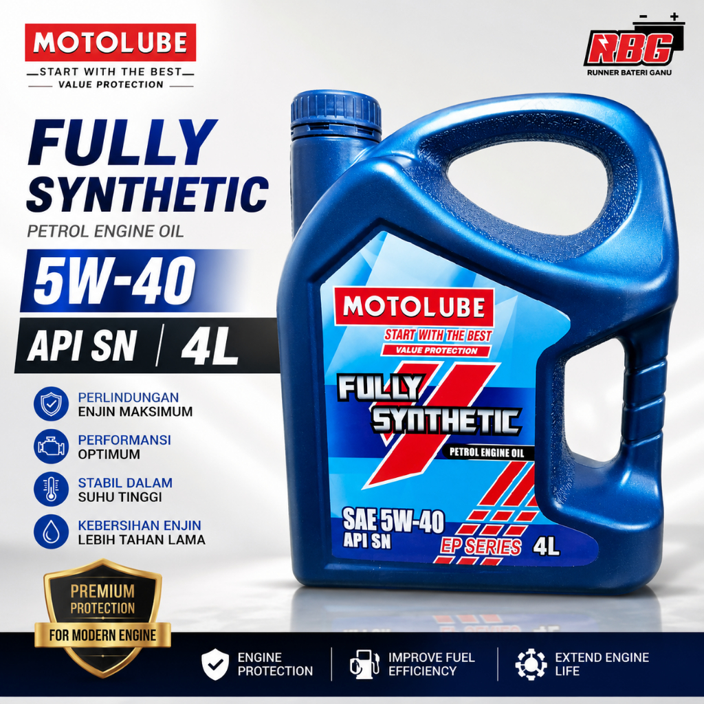 Miyak Kereta Hitam FULLY Synthetic (5W-40) -PERODUA PROTON TOYOTA HONDA