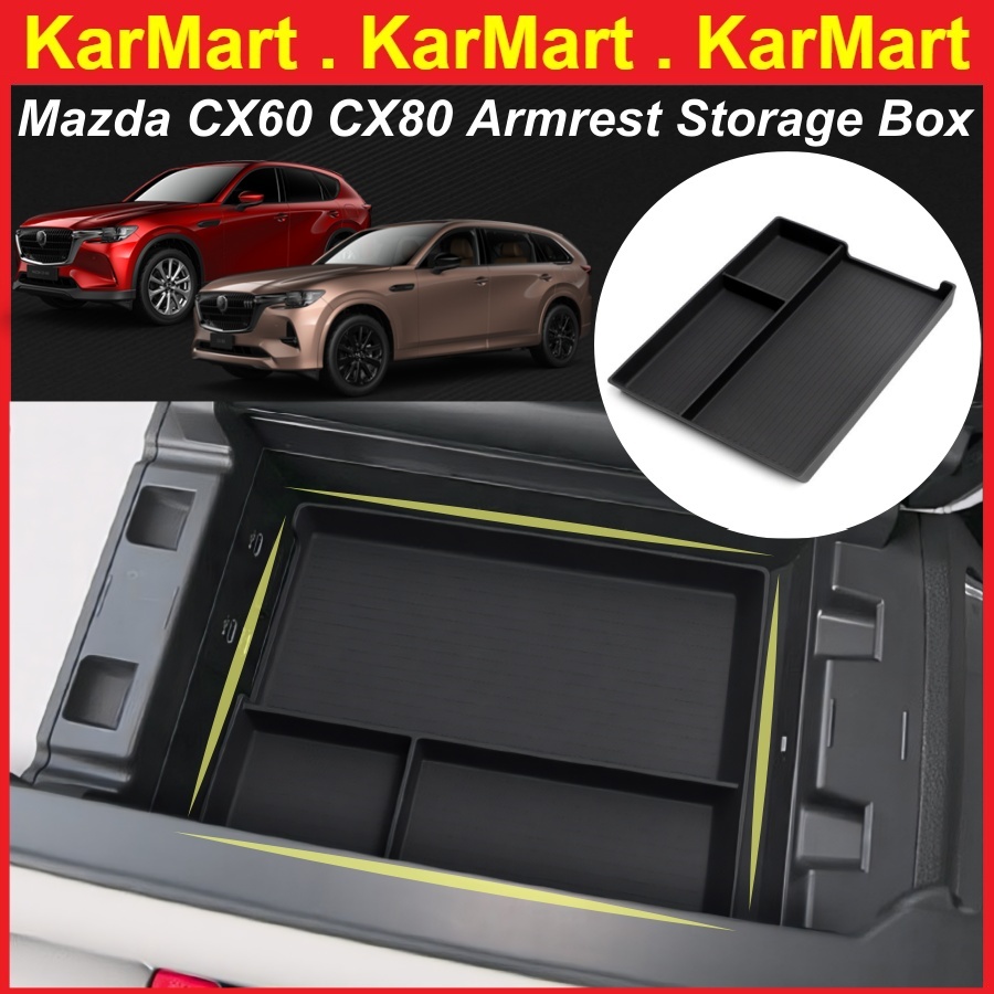 Mazda CX-60 CX-80 CX60 CX80 รถอุปกรณ์เสริมที่วางแขนกล่อง Central Storage ตกแต่งเหรียญการ์ด Organizer