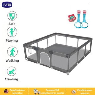 💟Ready stock💟 Baby Kids Playpen Safety Play Fence Playground  Game Sturdy Guard Rail Size Pagar Baby