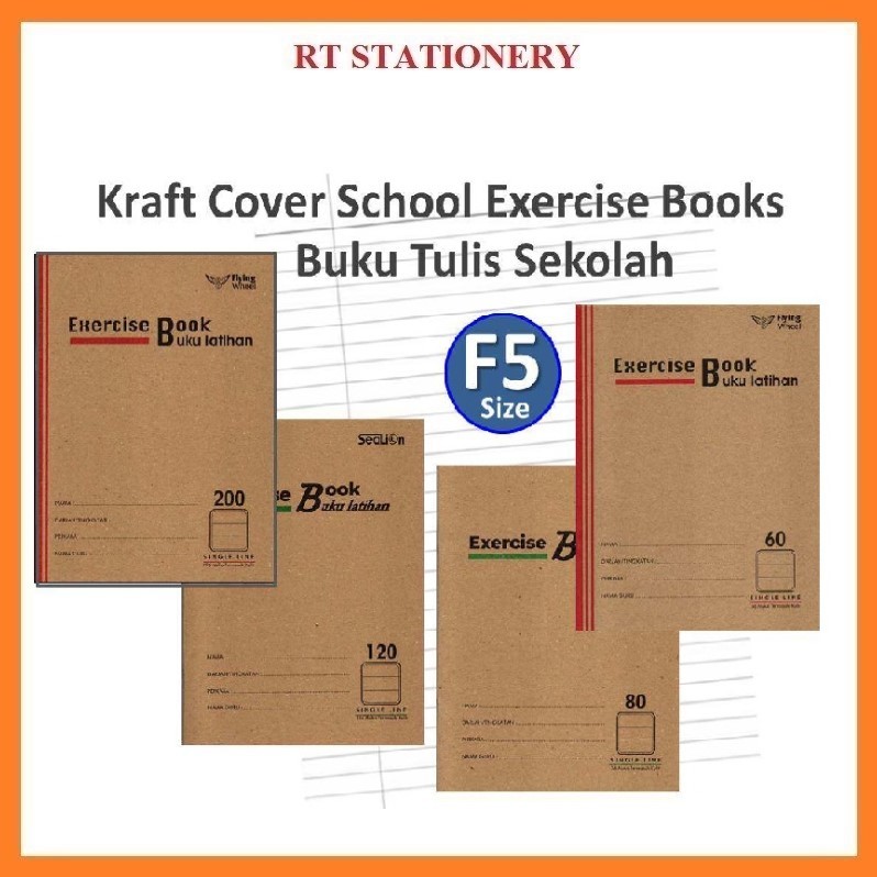 หนังสือออกกําลังกายล้อบิน Buku Latihan Buku Tulisan Craft Cover F5 60 หน้า
