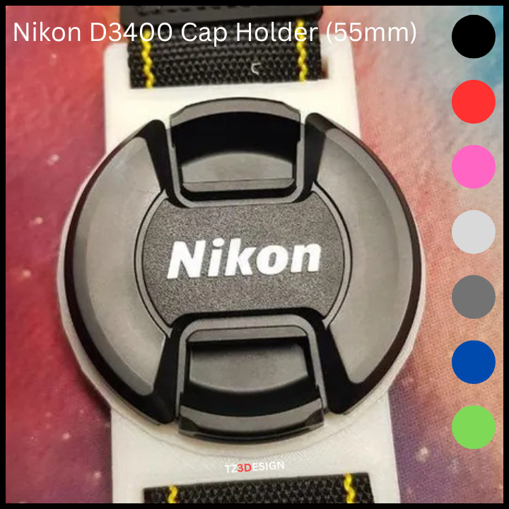 TZ3DESIGN ที่ยึดฝา Nikon D3400 (55mm) [คุณภาพสูง] A0177