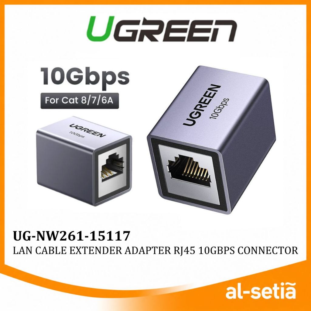 UGREEN NW261 RJ45 Ethernet Connector 10Gbps Gigabit Network Extender Lan Cable Extension for Cat8 Ca