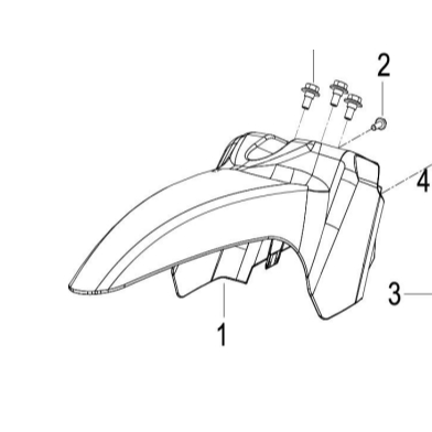 SM SPORT E 110 (N1) FRONT FENDER (65101H52)