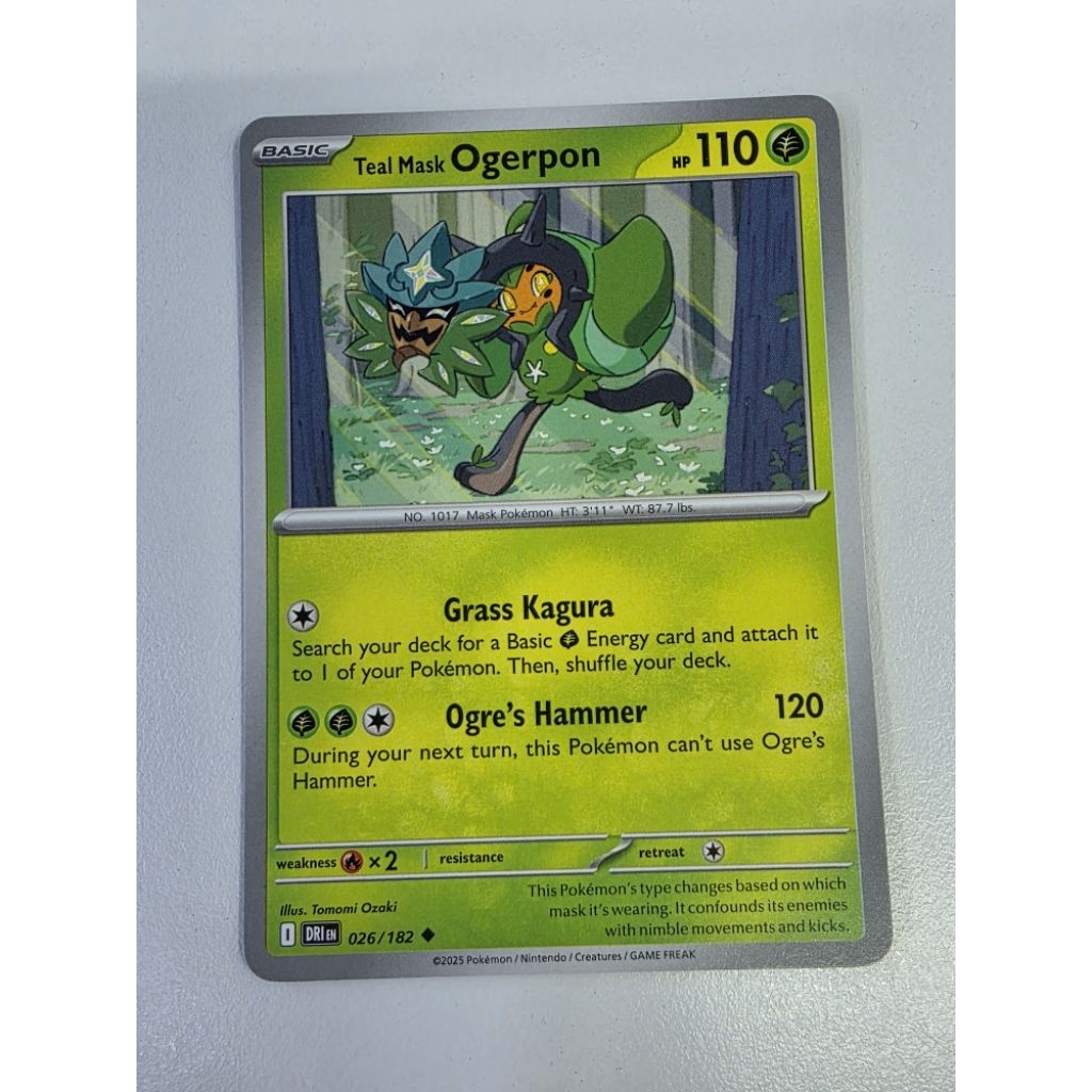 Pokemon TCG Teal Mask Ogerpon 026/182 Uncommon