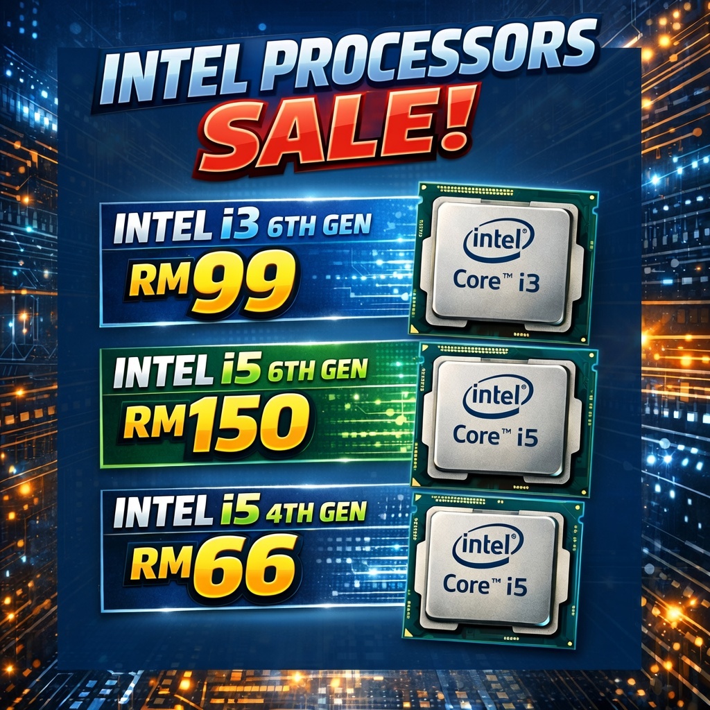 [ใช้แล้ว] โปรเซสเซอร์ Intel / i3 6th Gen LGA1151 / i5 6th Gen LGA 1151 / i5 4th Gen LGA1150