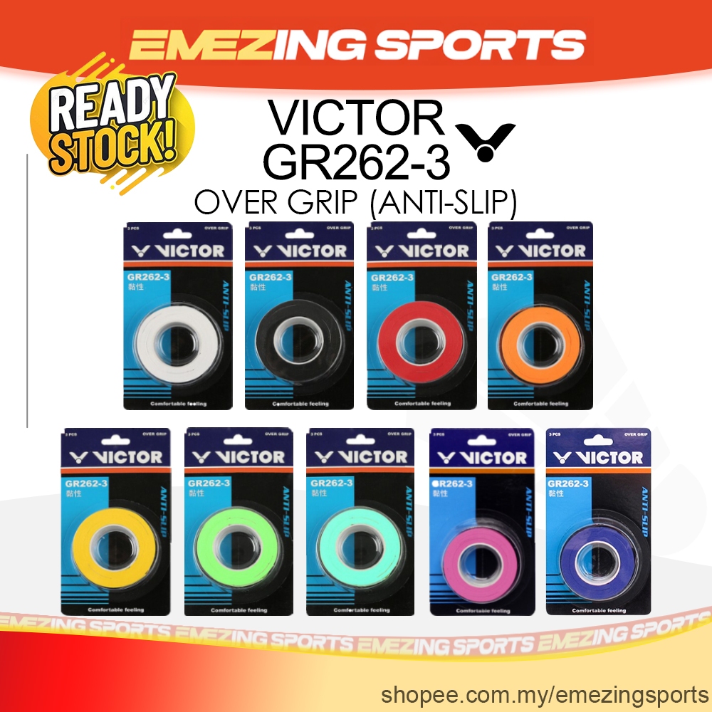 Victor GR262-3 Badminton Overgrip - 3 IN 1 PACK - ด้ามจับกันลื่น GR262 GR 262 Grips