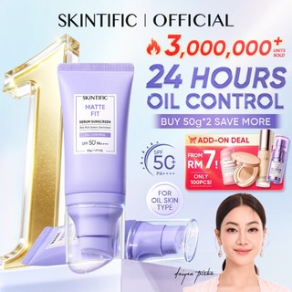 [NO.1] SKINTIFIC Matte Fit Serum Sunscreen SPF50+PA++++UV Protection Oil Control Fast-Absorbing Physical Tinted Sunscree