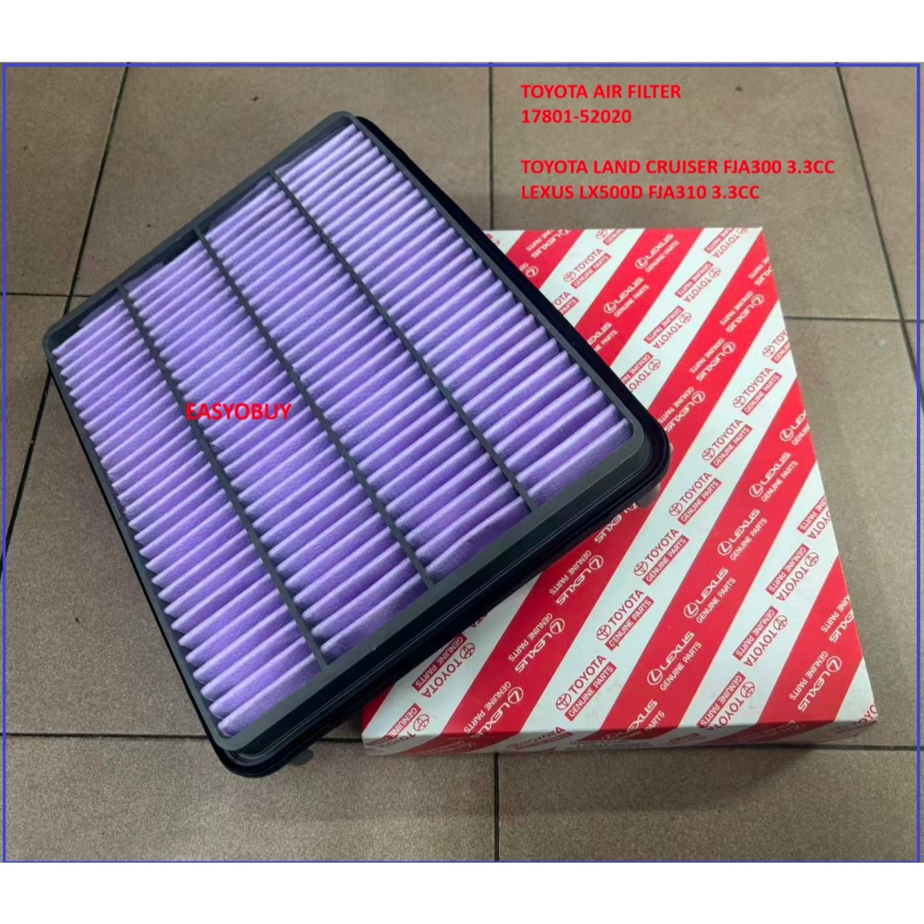 กรองแอร์TOYOTA 17801-52020 TOYOTA LAND CRUISER FJA300 3.3CC LEXUS LX500D FJA310 3.3CC