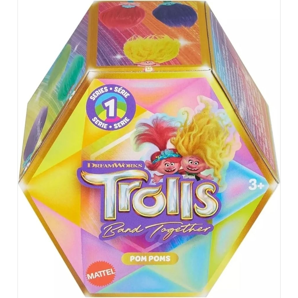 Mattel Trolls Band Together Series 1 Pom Poms 10cm พวงกุญแจ Keyclip สุ่ม ️CLEARANCE ️