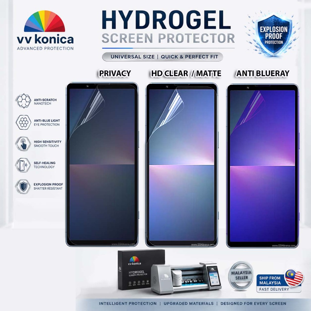 Sony Xperia 5 V Xperia 5 II Xperia 5 lll 5 lV Xperia 5 Plus Hydrogel ป้องกันหน้าจอ Clear Matte ความเ