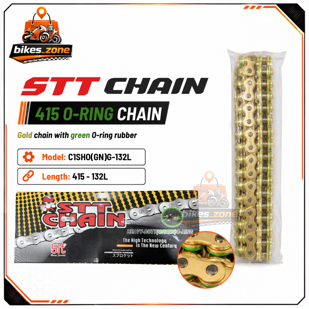 STT CHAIN 415-132 415 132 RANTAI ORING 415 RANTAI O RING HEAVY DUTY 132L ORING GOLD CHAIN EMAS RANTA