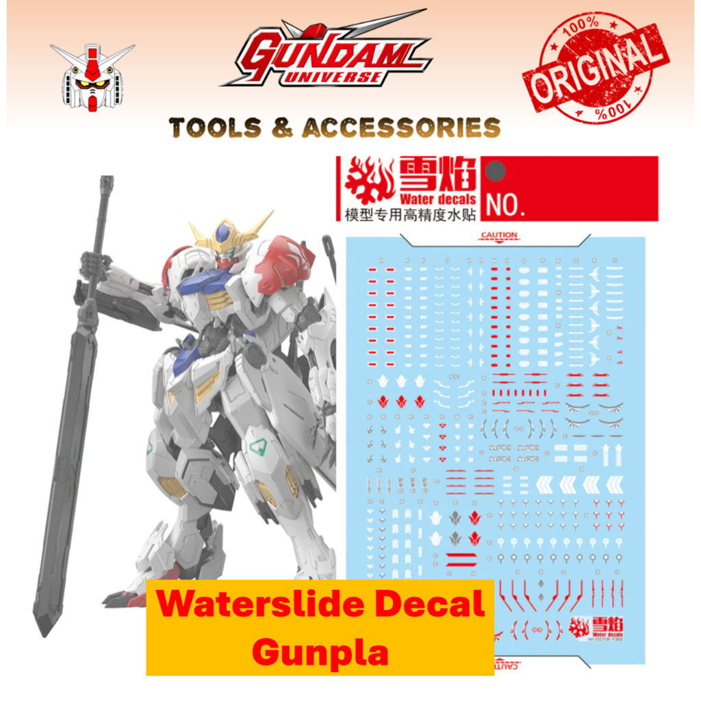 Xue Yan Waterslide Decal MG Babartos Lupus Gundam (เรืองแสง) Water Decal Gundam