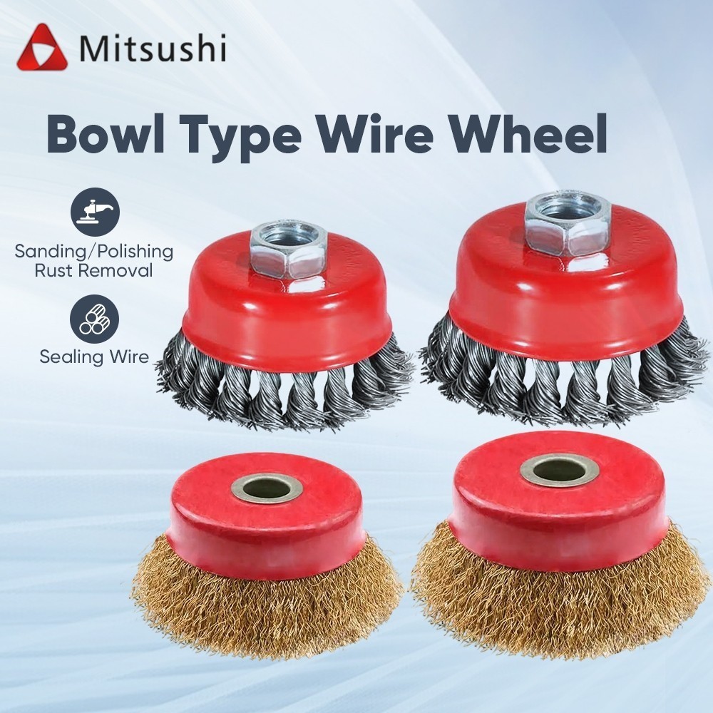 Fyseus โดย Mitsushi แปรงลวดล้อสําหรับเครื่องบดมุมกําจัดสนิมปมประเภทขัด