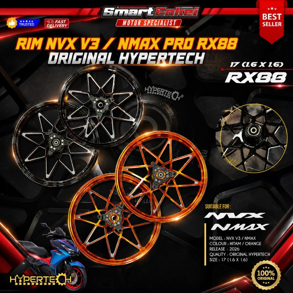 RIM NVX V3 / NMAX PRO RX88 HITAM HYPERTECH