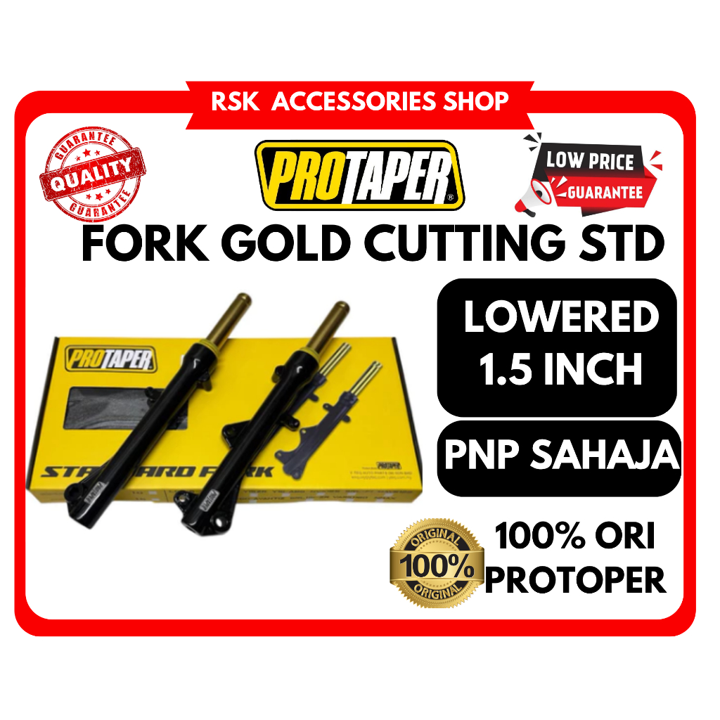 100% JAMINAN PROTAPER ด้านหน้าสําหรับK GOLD BATANG EMAS TURUN LOWER 1.0/ 1.5 INCHES Y15 Y16 ABS NON 