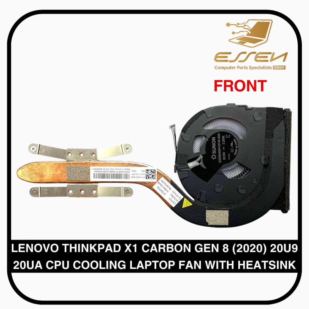 Lenovo ThinkPad X1 Carbon Gen 8 (2020) 20U9 20UA พัดลมระบายความร้อน CPU พร้อมฮีทซิงค์