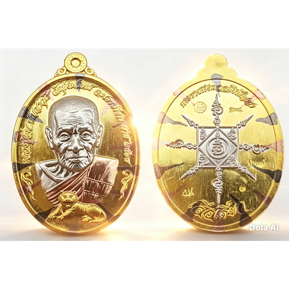 Lp Aim วัดทุ่งนาไม 8 Seur Deaw Tiger Lp Aw Tiger 109 ปี PT Aim 109 ปี Amulet Thai Amulet Lp Aim วัดท