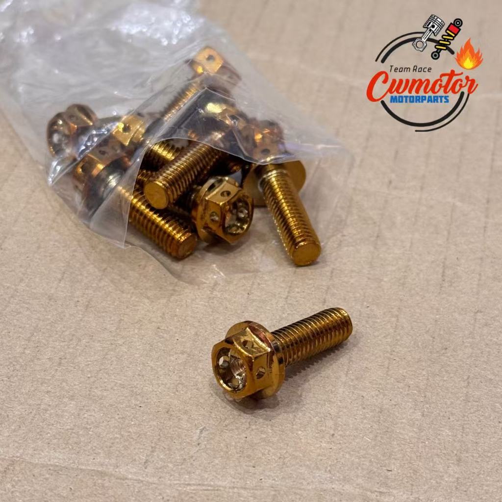 M8X25 SCREW GOLD SCREW HUB SPOCKET (1PC)