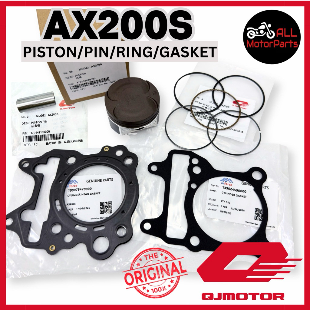 QJ MOTOR AX200S AX 200 PISTON RING PIN HEAD BLOCK GASKET QJ MOTOR