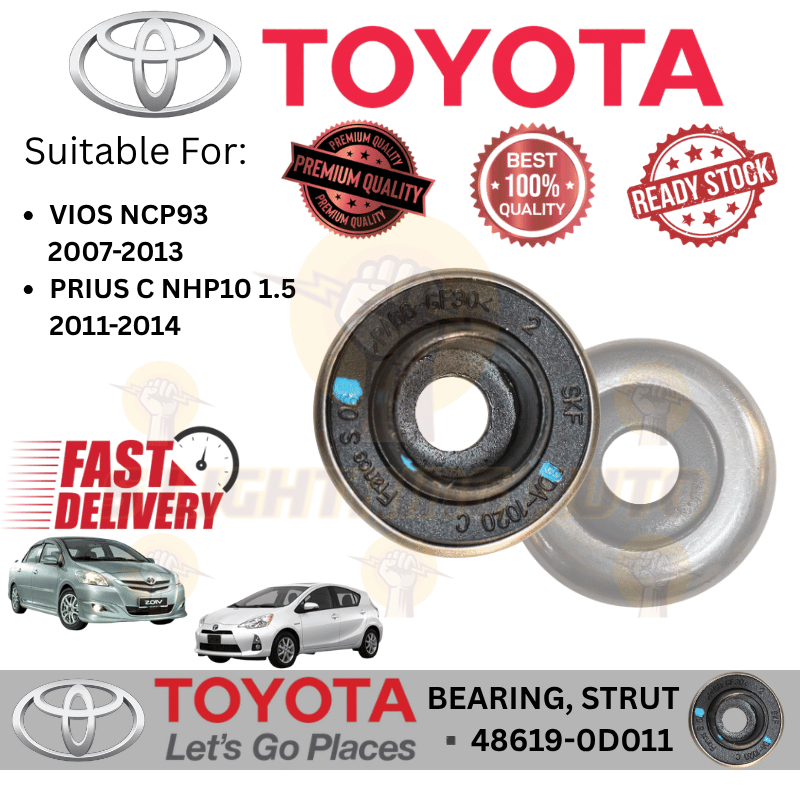 (48619-0D011) ABSORBER MOUNTING BEARING (FRONT) TOYOTA VIOS NCP93 2007-2012, YARIS NCP91 2006-2011