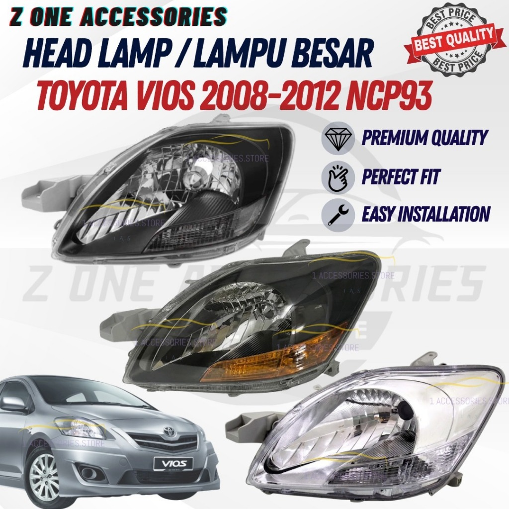 ไฟหน้าไฟหน้า Toyota Vios 2008-2012 NCP93/ไฟใหญ่/Dugong