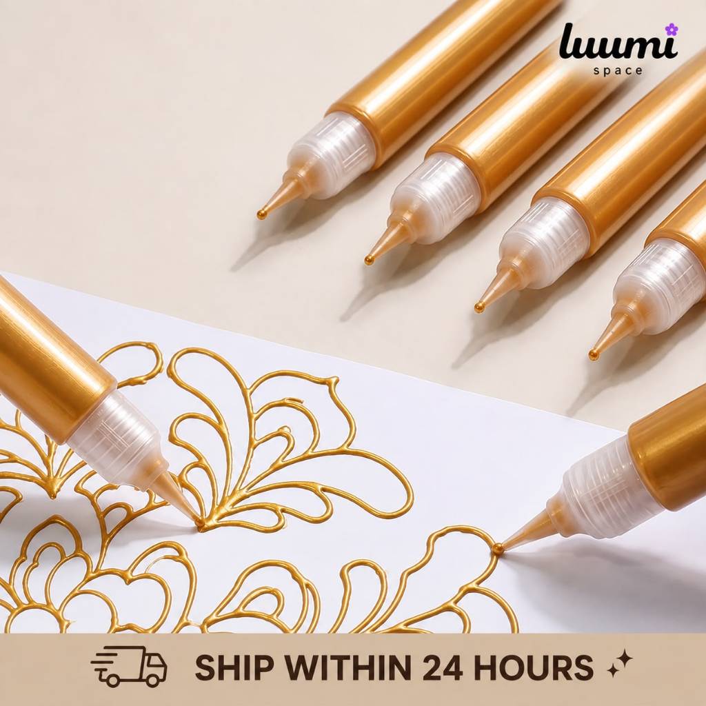 3D Outline ปากกา 3D Outline ปากกา 3D 金色线笔 DIY ศิลปะปากกาบรรเทา Outline Marker แก้วเซรามิคเรซิ่นหัตถก