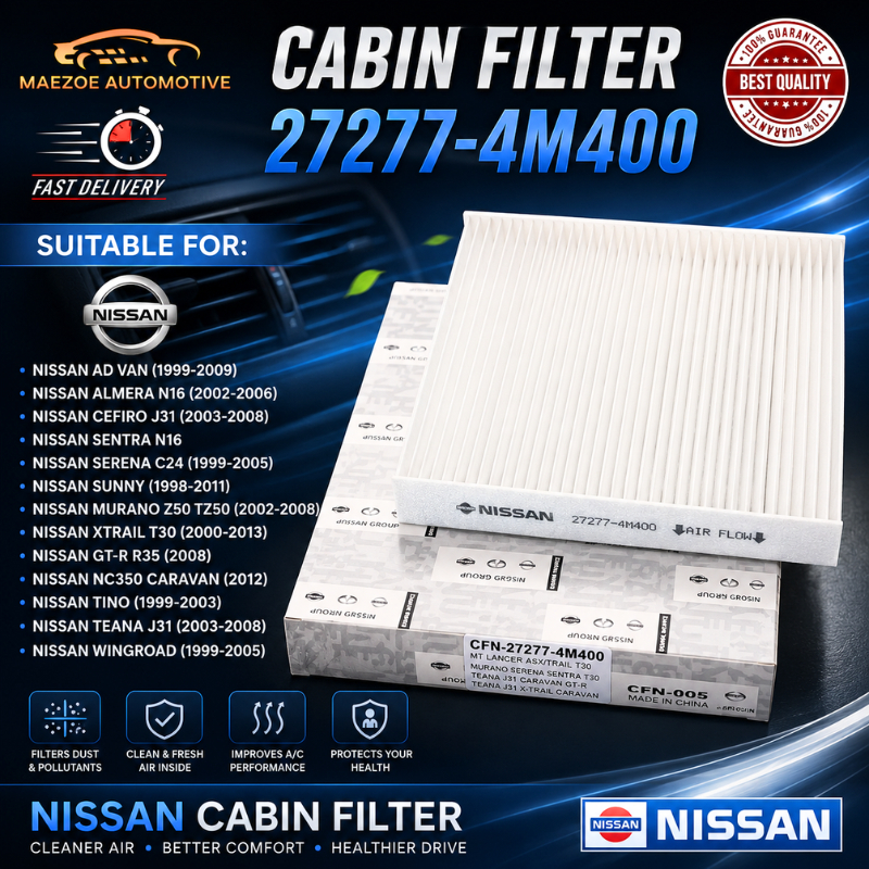 27277-4M400 - CABIN FILTER สําหรับ NISSAN CEFIRO SENTRA N16 SERENA C24 SUNNY MURANO Z50 TZ50 GT-R TE