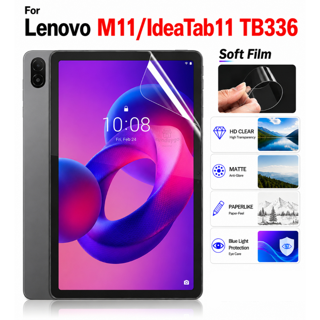 สําหรับ Lenovo Tab M11 Idea Tab TB330XU TB336FU ZU 11 Clear Matte Anti Blue Paperlike Tab ฟิล์มกันรอ