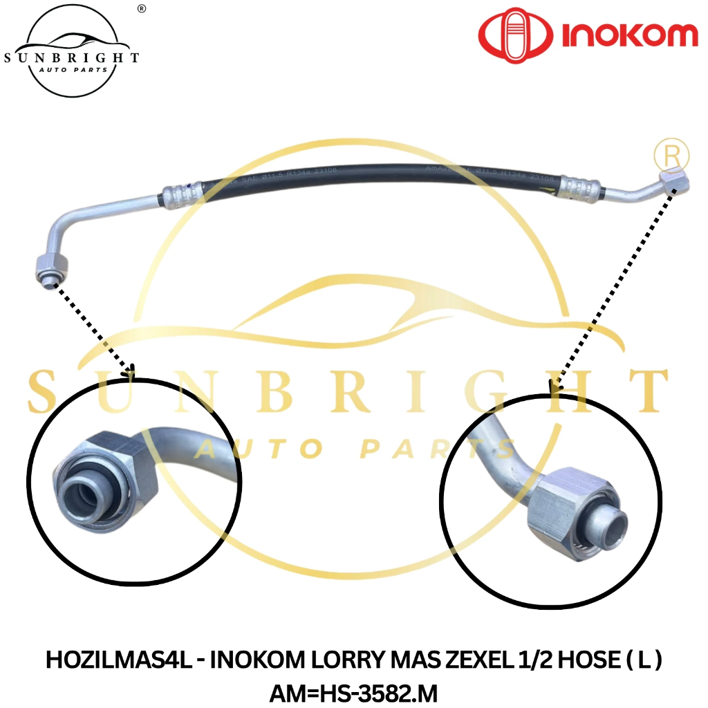 INOKOM LORRY MAS ZEXEL 1/2 HOSE ( L ) AM=HS-3582.ม