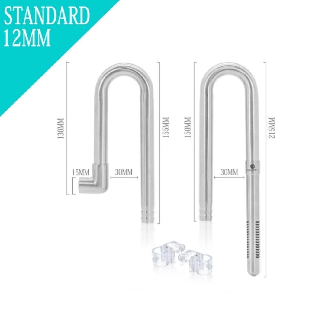 Aquapro Stainless Steel Inflow & Outflow Lily Pipe Set with Surface Skimmer ( Wuxianfish Bipple拉丝进口)