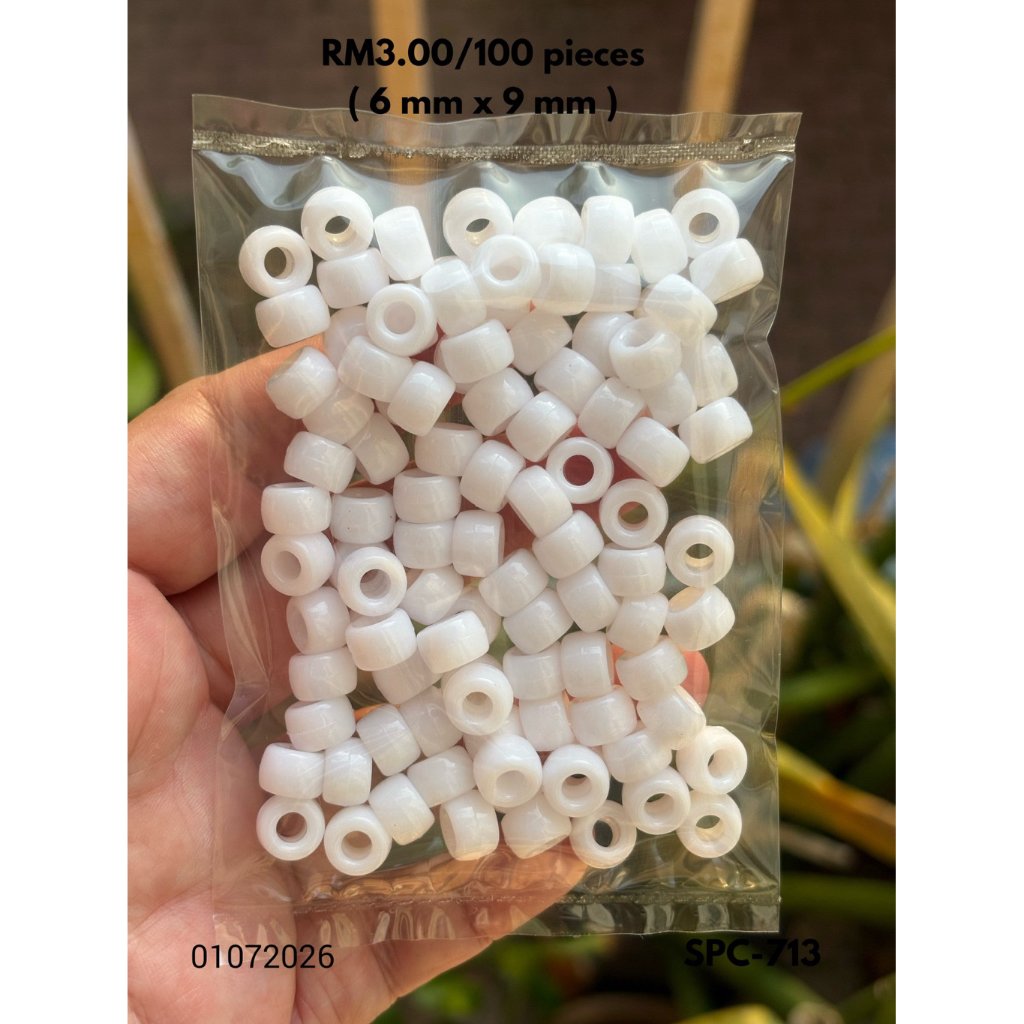 RM3.00/100 ชิ้น - SPC-713 - Manik - ลูกปัด - 6 mm x 9 mm