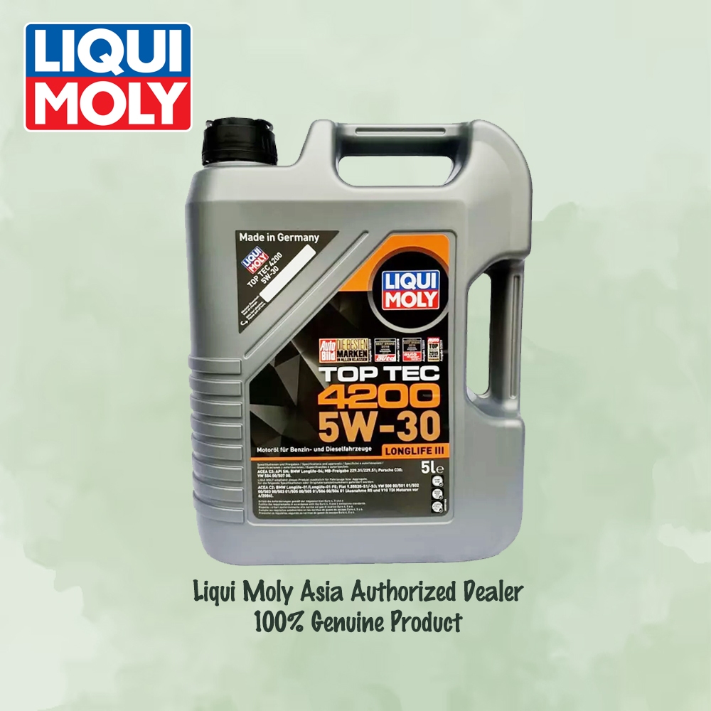Liqui Moly Top Tec 4200 5W-6030 – น้ํามันเครื่อง Syn เต็มรูปแบบสําหรับรถยนต์เบนซินและดีเซลสมัยใหม่ (